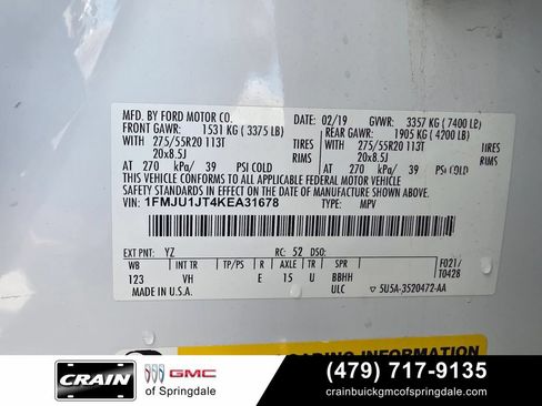 Used 2019 Ford Expedition XLT w/ Equipment Group 202A AWD/4WD image 34