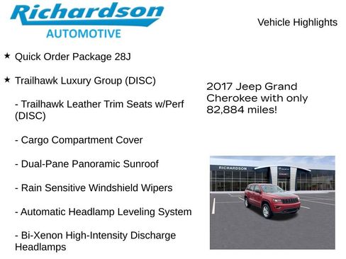 Used 2017 Jeep Grand Cherokee Trailhawk w/ Trailhawk Luxury Group image 10