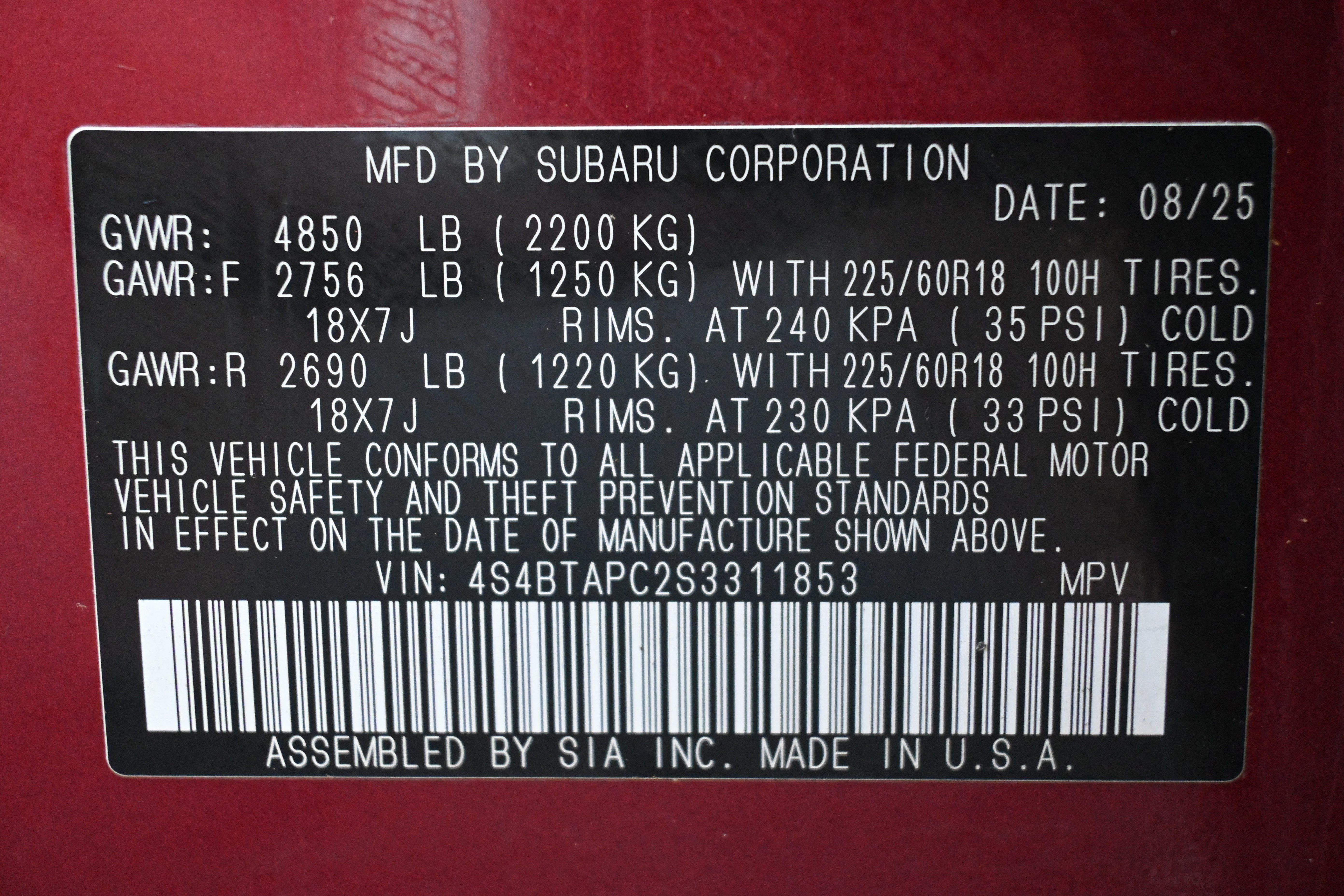 Used 2025 Subaru Outback Touring w/ Popular Package #2 AWD/4WD image 37