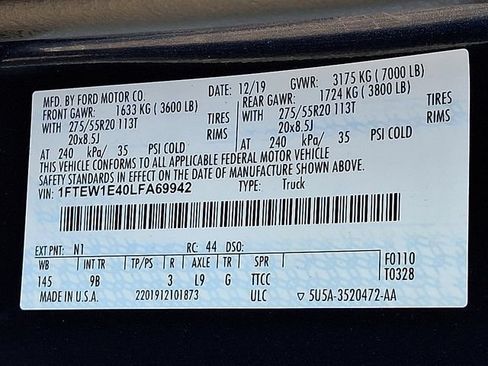 Used 2020 Ford F150 Platinum w/ Equipment Group 701A Luxury AWD/4WD image 26