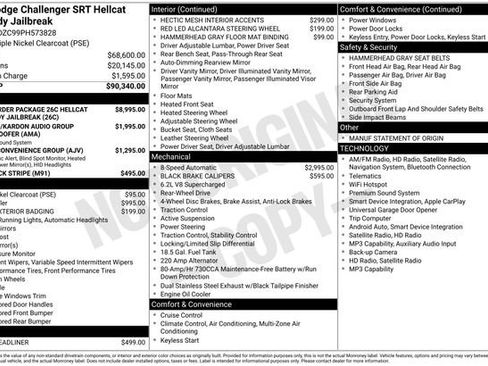 Used 2023 Dodge Challenger SRT Hellcat RWD image 72