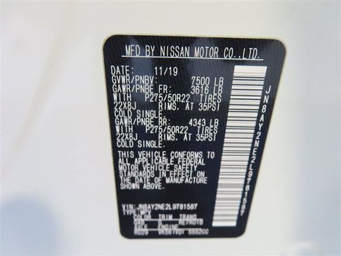 Used 2020 Nissan Armada Platinum w/ Platinum Reserve Package image 40