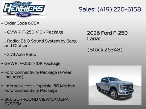New 2026 Ford F250 Lariat w/ Lariat Premium Package AWD/4WD image 23