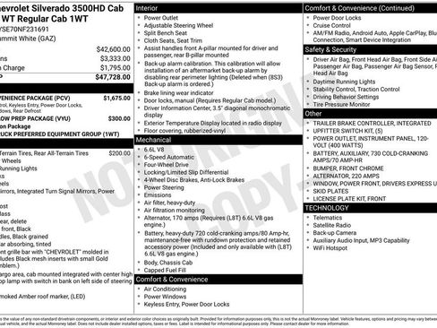 Used 2022 Chevrolet Silverado 3500 W/T w/ WT Convenience Package image 1