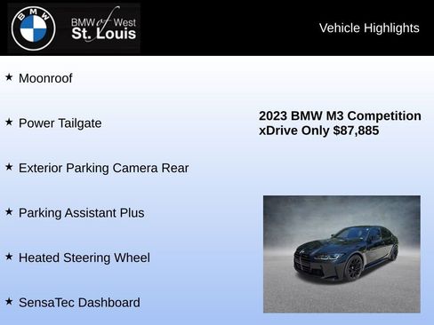 Used 2023 BMW M3 Competition w/ Executive Package AWD/4WD image 16