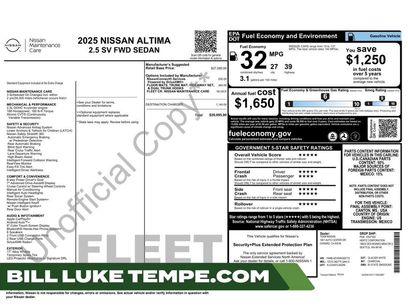 Used 2025 Nissan Altima 2.5 SV