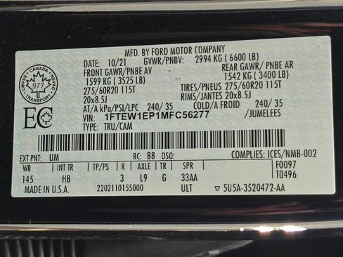 Used 2021 Ford F150 Lariat w/ Equipment Group 502A High AWD/4WD image 67