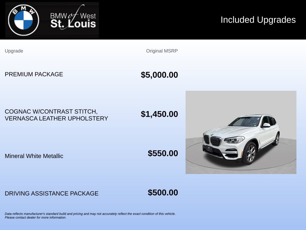 Used 2020 BMW X3 xDrive30i w/ Premium Package AWD/4WD image 20
