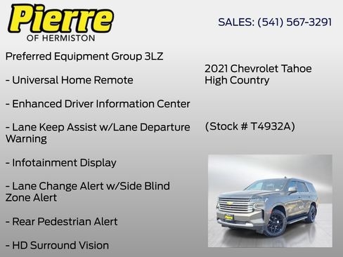 Used 2021 Chevrolet Tahoe High Country AWD/4WD image 30