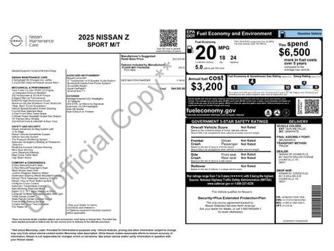 Used 2025 Nissan Z Sport w/ Floor Mat Package RWD image 14