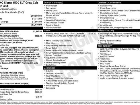 Used 2021 GMC Sierra 1500 SLT w/ SLT Premium Package AWD/4WD image 18