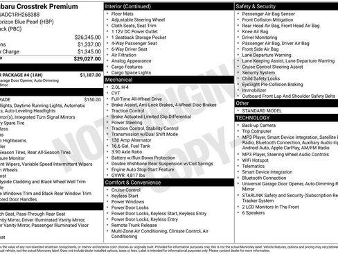 Certified 2024 Subaru Crosstrek 2.0i Premium w/ Popular Package #4 AWD/4WD image 35