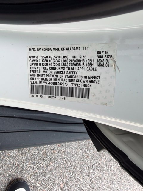 Used 2017 Honda Ridgeline RTL image 1