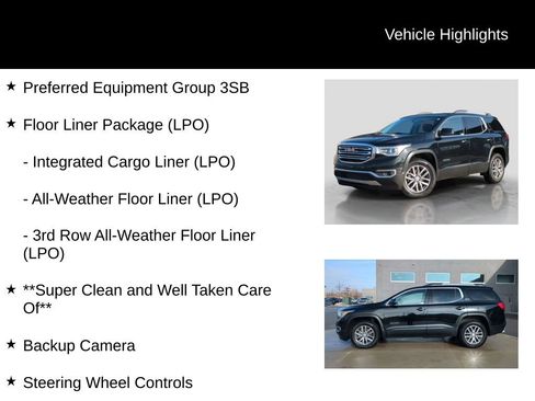 Used 2019 GMC Acadia SLE w/ LPO, Floor Liner Package image 6