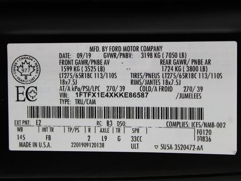 Used 2019 Ford F150 XLT w/ Equipment Group 301A Mid AWD/4WD image 64