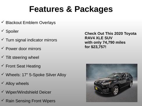Used 2020 Toyota RAV4 XLE w/ Convenience Package AWD/4WD image 13
