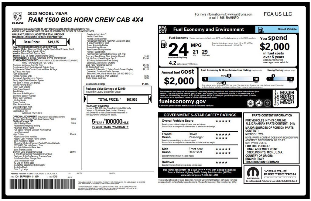 Used 2023 RAM 1500 Big Horn AWD/4WD image 4
