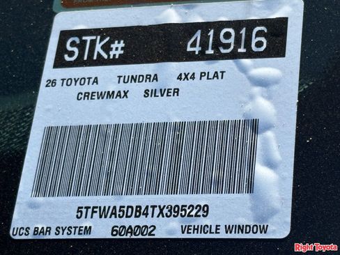 New 2026 Toyota Tundra Platinum image 27
