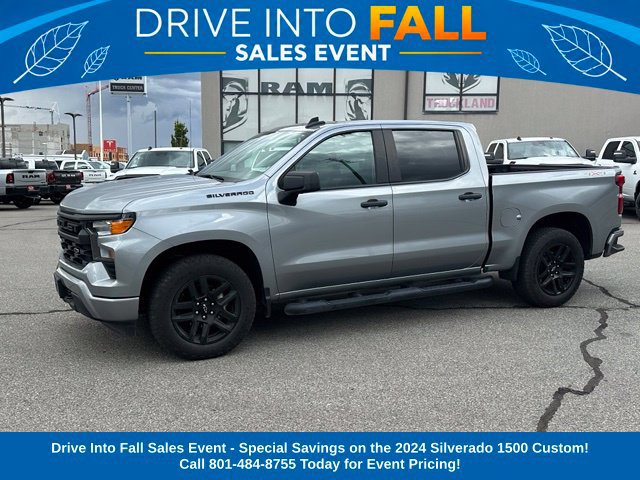 Used 2024 Chevrolet Silverado 1500 Custom w/ Turbomax Blackout Package AWD/4WD image 1
