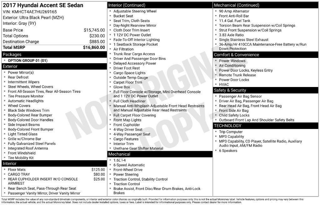 Used 2017 Hyundai Accent SE FWD image 3