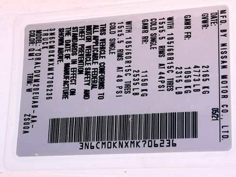 Used 2021 Nissan NV200 S w/ Back Door Glass Package FWD image 29