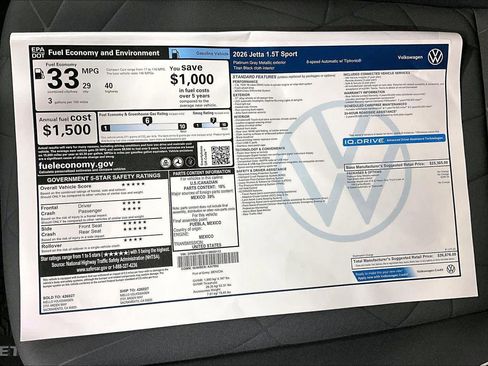 New 2026 Volkswagen Jetta Sport image 34