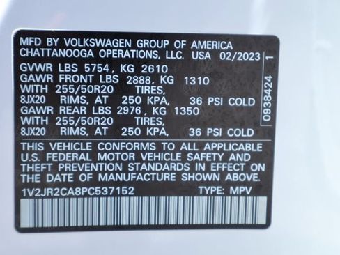 Certified 2023 Volkswagen Atlas SE w/ Panoramic Sunroof Package FWD image 31