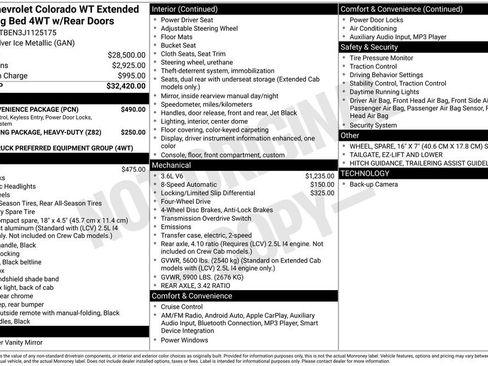 Used 2018 Chevrolet Colorado W/T w/ WT Convenience Package image 20