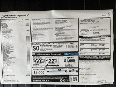 New 2026 BMW X5 xDrive50e w/ M Sport Package image 36