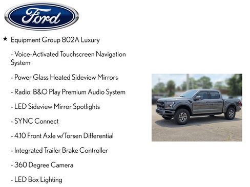 Used 2018 Ford F150 Raptor w/ Equipment Group 802A Luxury AWD/4WD image 9