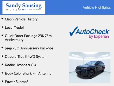 Used 2016 Jeep Grand Cherokee Limited 75th Anniversary AWD/4WD image 8