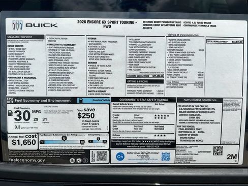 New 2026 Buick Encore GX Sport Touring w/ Advanced Technology Package FWD image 21