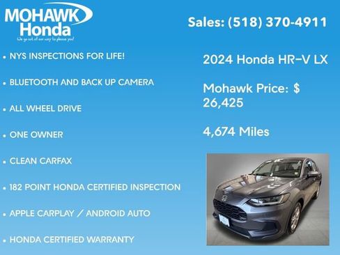 Certified 2024 Honda HR-V LX image 8