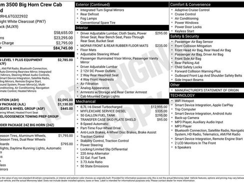 New 2026 RAM 3500 Big Horn AWD/4WD image 33