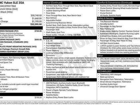 Used 2015 GMC Yukon SLE w/ Convenience Package image 44