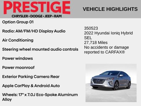 Used 2022 Hyundai Ioniq SEL image 2