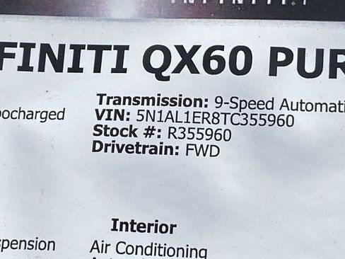 Certified 2026 INFINITI QX60 Pure w/ Cargo Package FWD image 36
