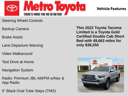 Certified 2022 Toyota Tacoma Limited image 16