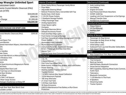 Used 2022 Jeep Wrangler Unlimited Sport AWD/4WD image 19
