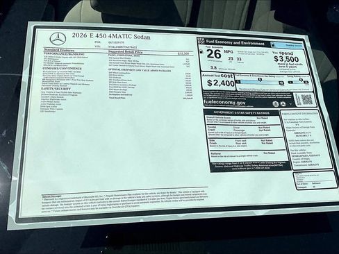 New 2026 Mercedes-Benz E 450 4MATIC Sedan image 14