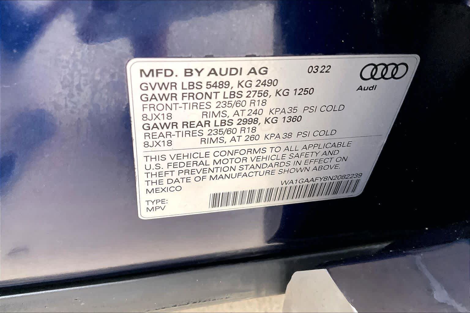 Used 2022 Audi Q5 2.0T Premium w/ Convenience Package AWD/4WD image 33