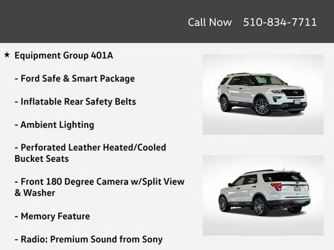 Used 2018 Ford Explorer Sport w/ Equipment Group 401A image 4