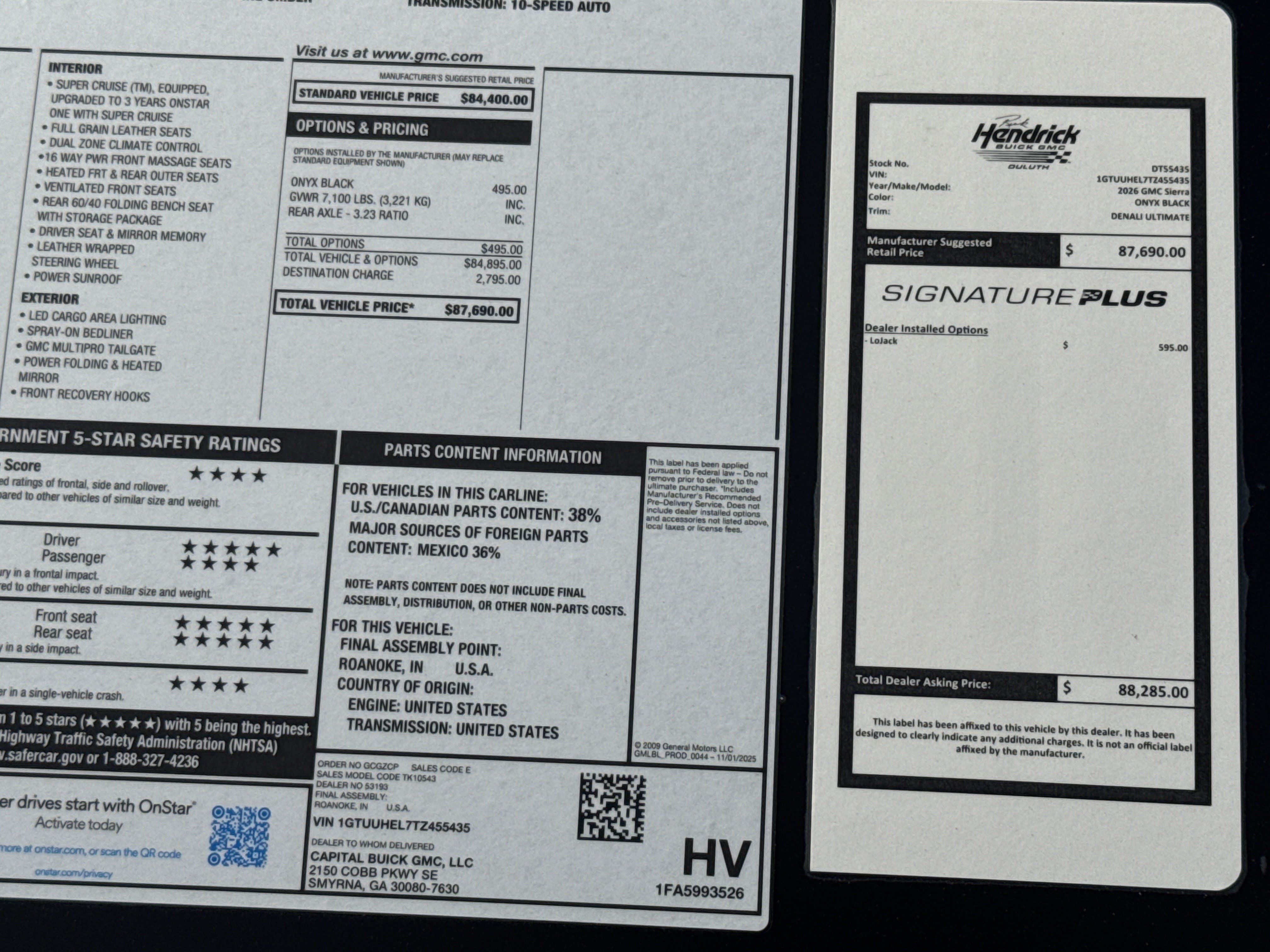 New 2026 GMC Sierra 1500 Denali Ultimate AWD/4WD image 41