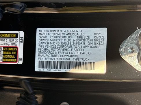 New 2026 Honda Ridgeline Black Edition image 28