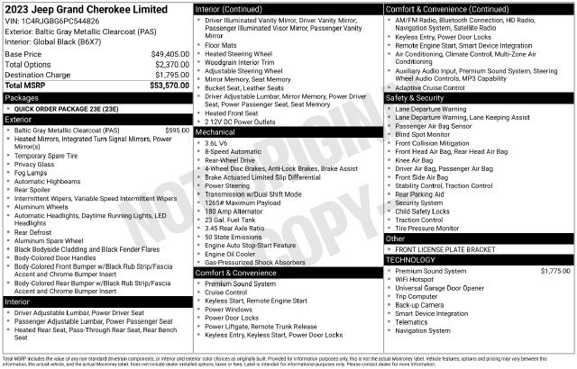 Used 2023 Jeep Grand Cherokee Limited RWD image 7