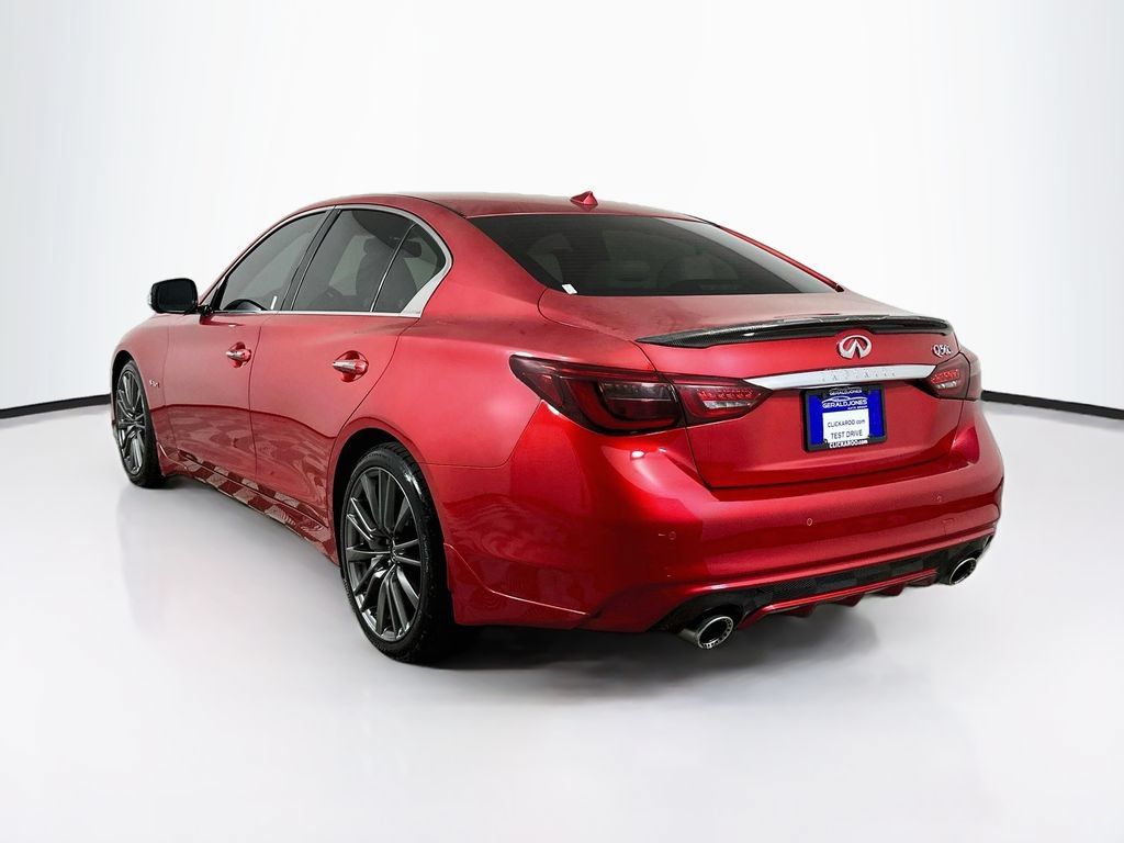 Used 2019 INFINITI Q50 Red Sport 400 w/ Carbon Fiber Package RWD image 6