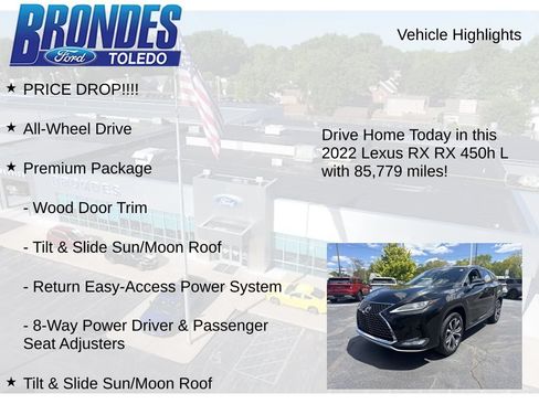 Used 2022 Lexus RX 450hL AWD w/ Premium Package image 5