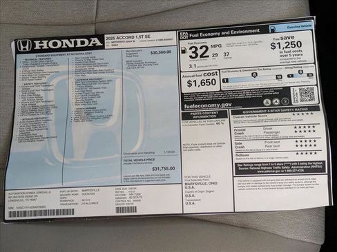 New 2025 Honda Accord SE image 17