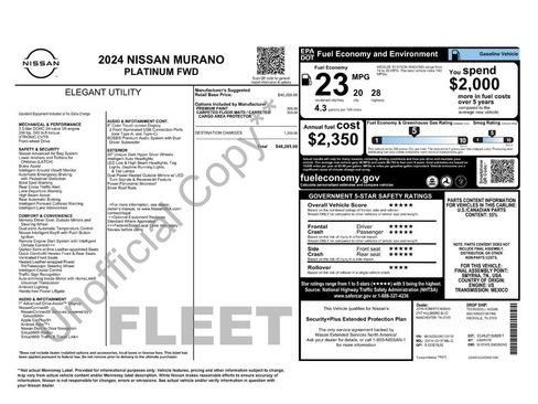 Used 2024 Nissan Murano Platinum image 55