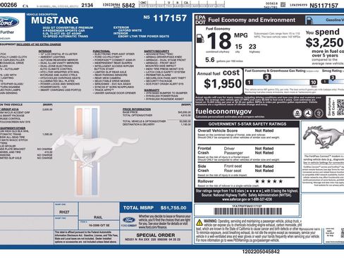 Certified 2022 Ford Mustang GT Premium w/ Equipment Group 401A RWD image 36